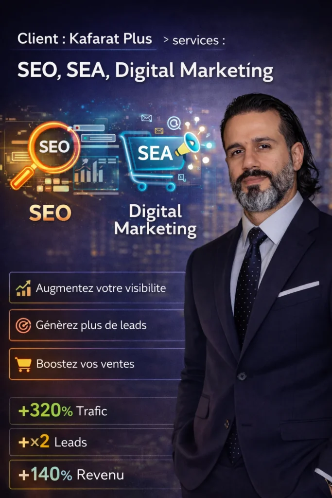 Kafarat Plus services SEO SEA Digital Marketing trtDigital SEO Agency Morocco 1